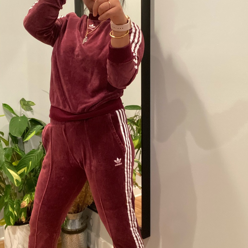 Adidas velvet tracksuit